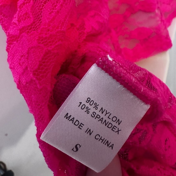 Tart Intimates Small Pink Lace Chemise Babydoll Lingerie Set NWT Sexy Sheer - Picture 9 of 10